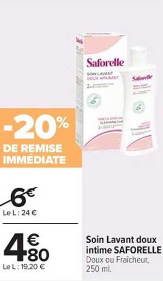 Soin Lavant doux intime SAFORELLE