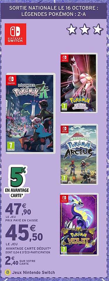 SORTIE NATIONALE LE 16 OCTOBRE : LÉGENDES POKÉMON : Z-A