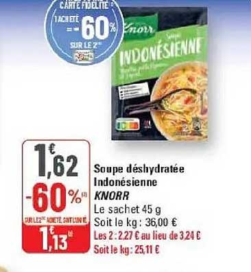 Soupe déshydratée Indonésienne KNORR