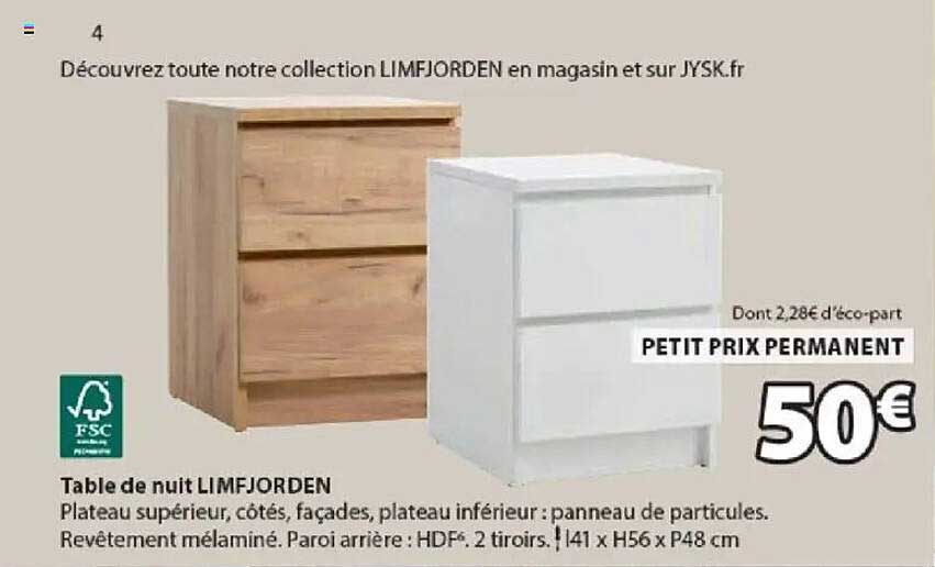 Table de nuit LIMFJORDEN