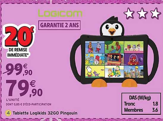 Tablette Logikids 32GO Pingouin