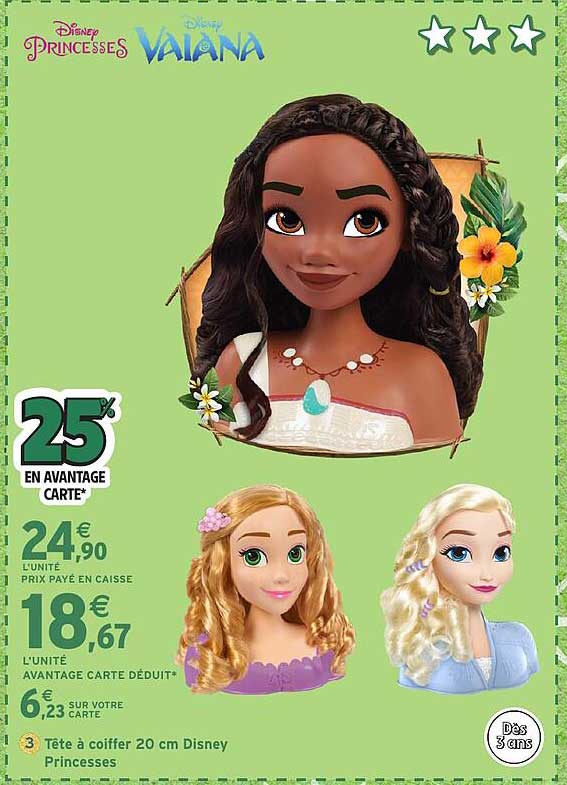 Tête à coiffer 20 cm Disney Princesses