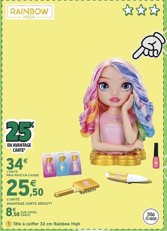 Tête à coiffer 33 cm Rainbow High