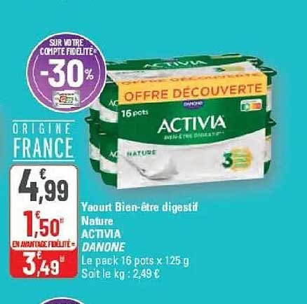 Yaourt Bien-être digestif Nature