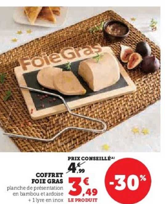 AltoBuy Coffret Découpe Foie Gras Avec Lyre Et Planche Bois
