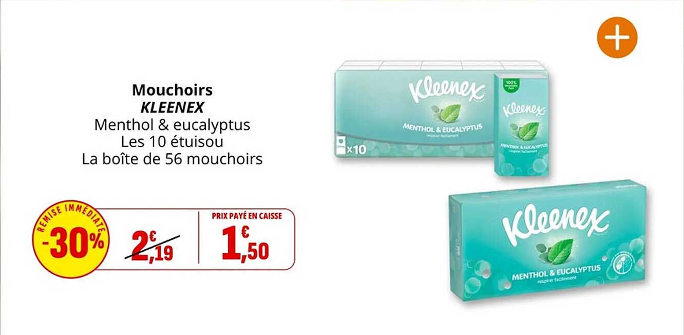 Mouchoirs KLEENEX Menthol & eucalyptus
