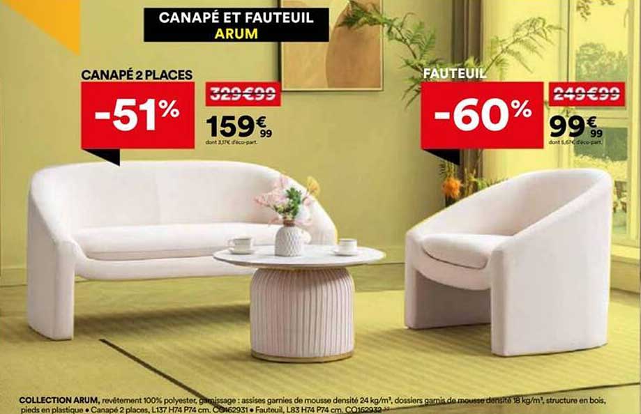 CANAPÉ 2 PLACES