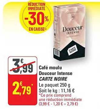 Café moulu Douceur Intense CARTE NOIRE