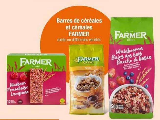 Barres de céréales et céréales FARMER