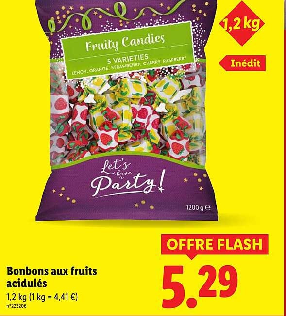 Bonbons aux fruits acidulés