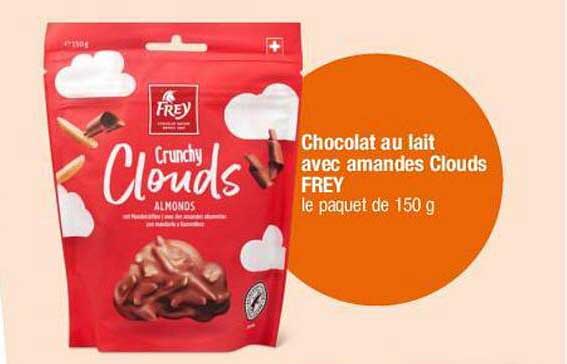 Chocolat au lait avec amandes Clouds FREY