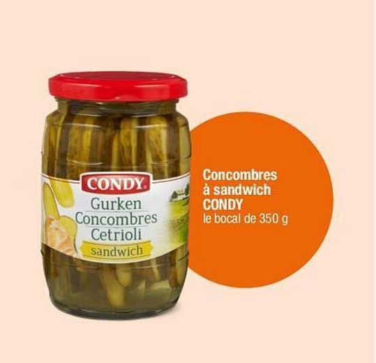 Concombres à sandwich CONDY le bocal de 350 g