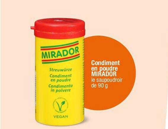 Condiment en poudre MIRADOR le saupoudroir de 90 g