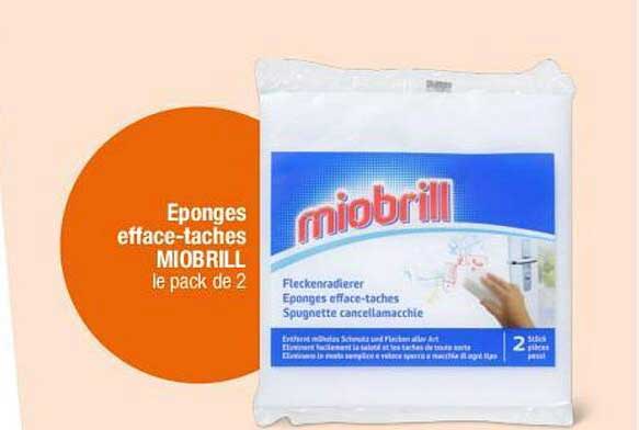 Eponges efface-taches MIOBRILL le pack de 2