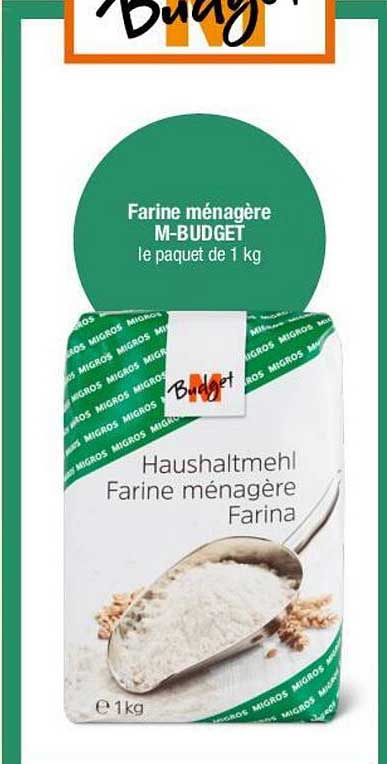 Farine ménagère M-BUDGET le paquet de 1 kg