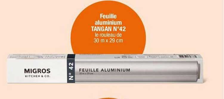Feuille aluminium TANGAN N°42 le rouleau de 30 m x 29 cm