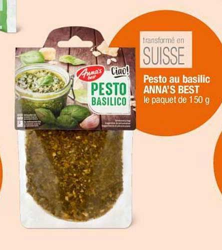 Pesto au basilic ANNA'S BEST le paquet de 150 g