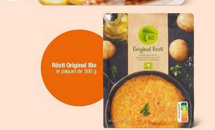Rösti Original Bio le paquet de 500 g