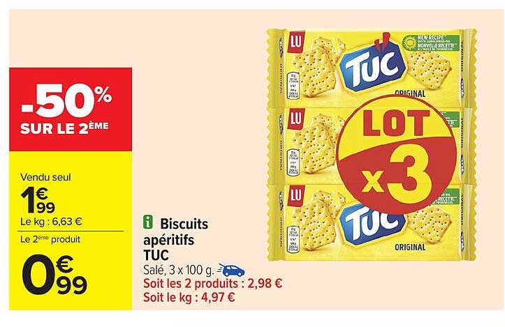 Biscuits apéritifs TUC