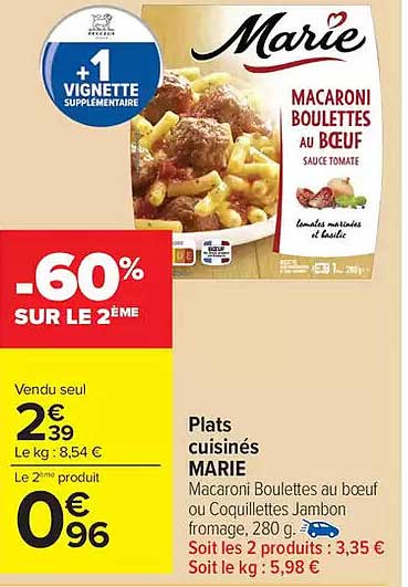MACARONI BOULETTES AU BŒUF SAUCE TOMATE