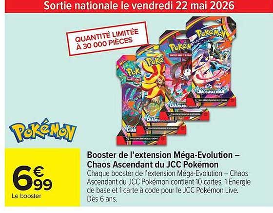 Booster de l’extension Méga-Evolution – Chaos Ascendant du JCC Pokémon