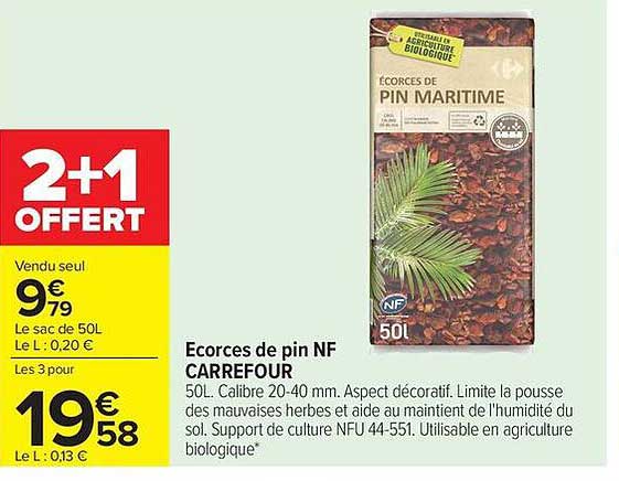 Ecorces de pin NF CARREFOUR