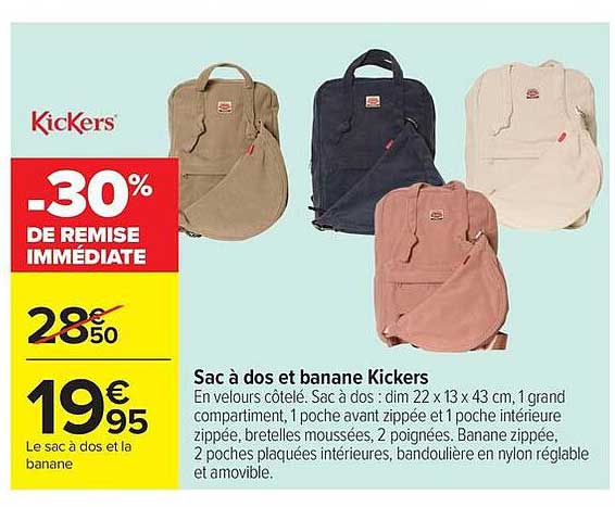 Sac à dos et banane Kickers