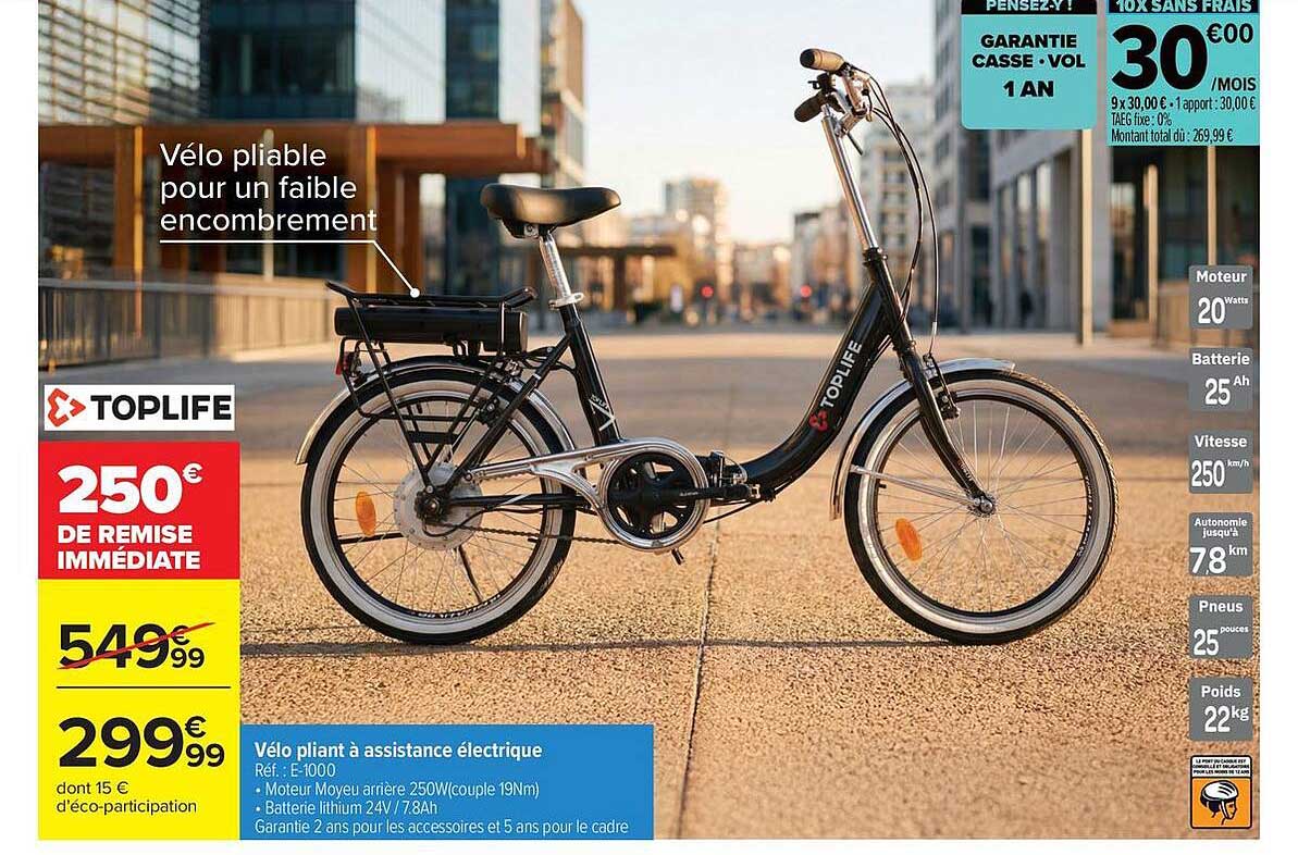 Vélo pliant à assistance électrique