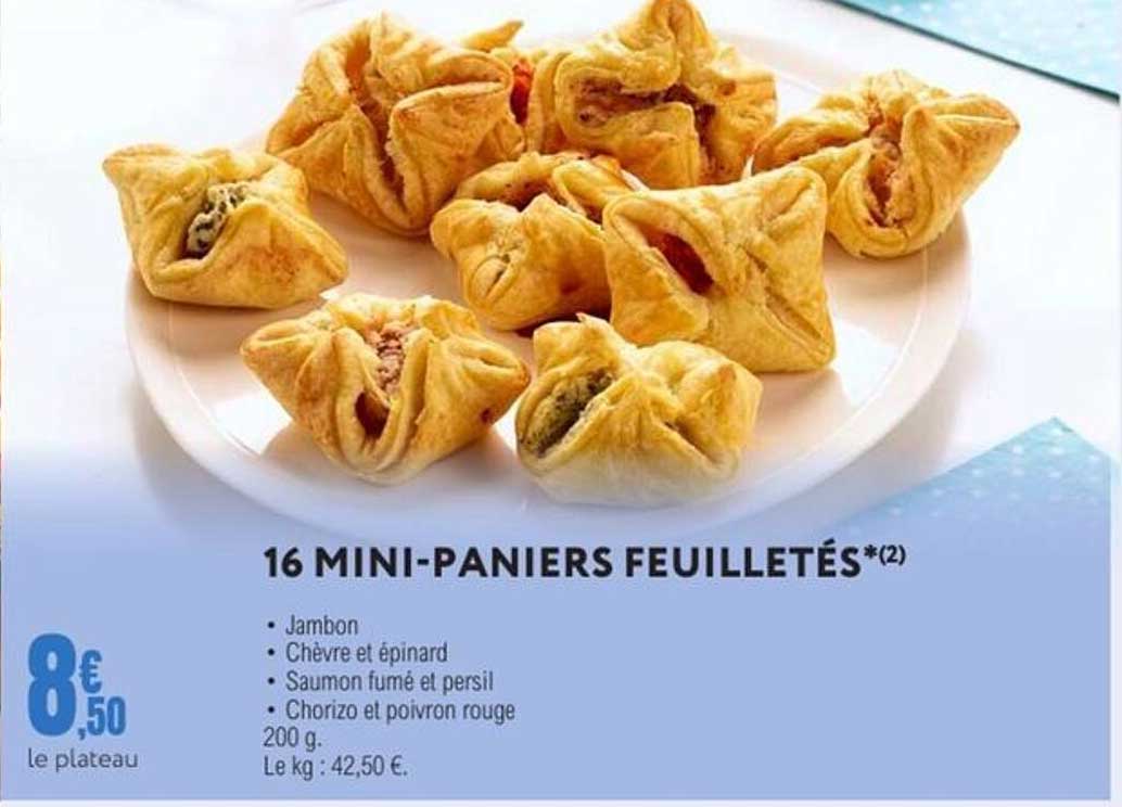 16 MINI-PANIERS FEUILLETÉS