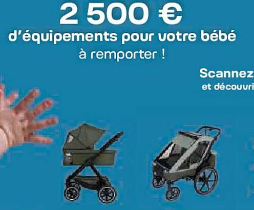 2 500 € d’équipements pour votre bébé à remporter !
