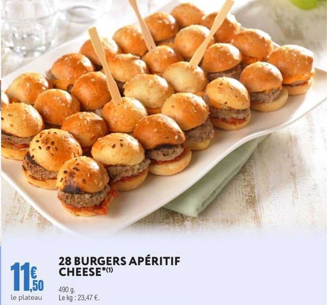 28 BURGERS APÉRITIF CHEESE