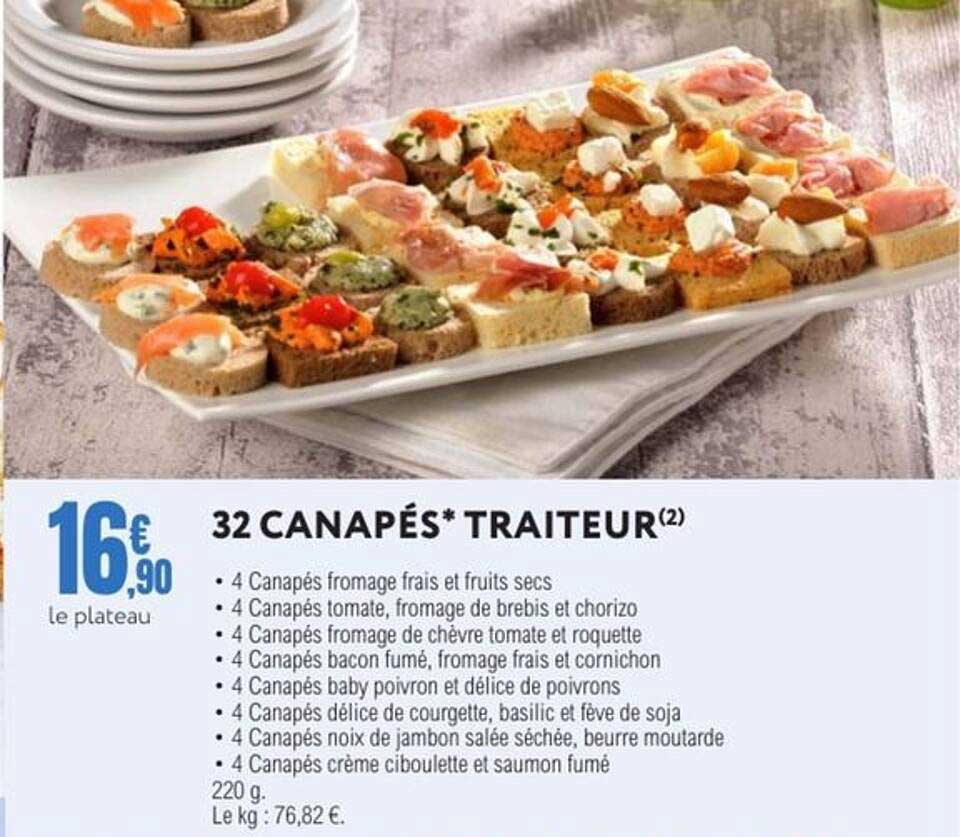 32 CANAPÉS* TRAITEUR