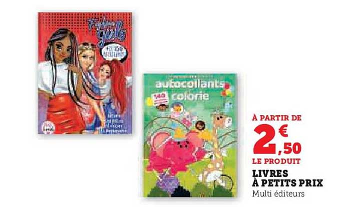 À partir de 2,50 € le produit