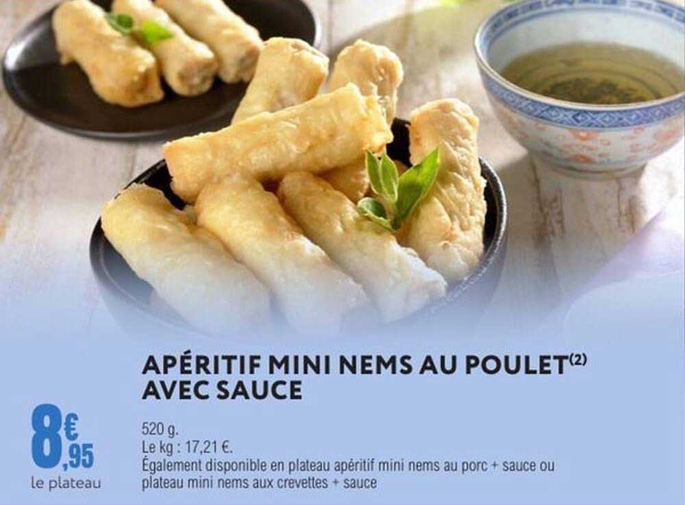 APÉRITIF MINI NEMS AU POULET AVEC SAUCE