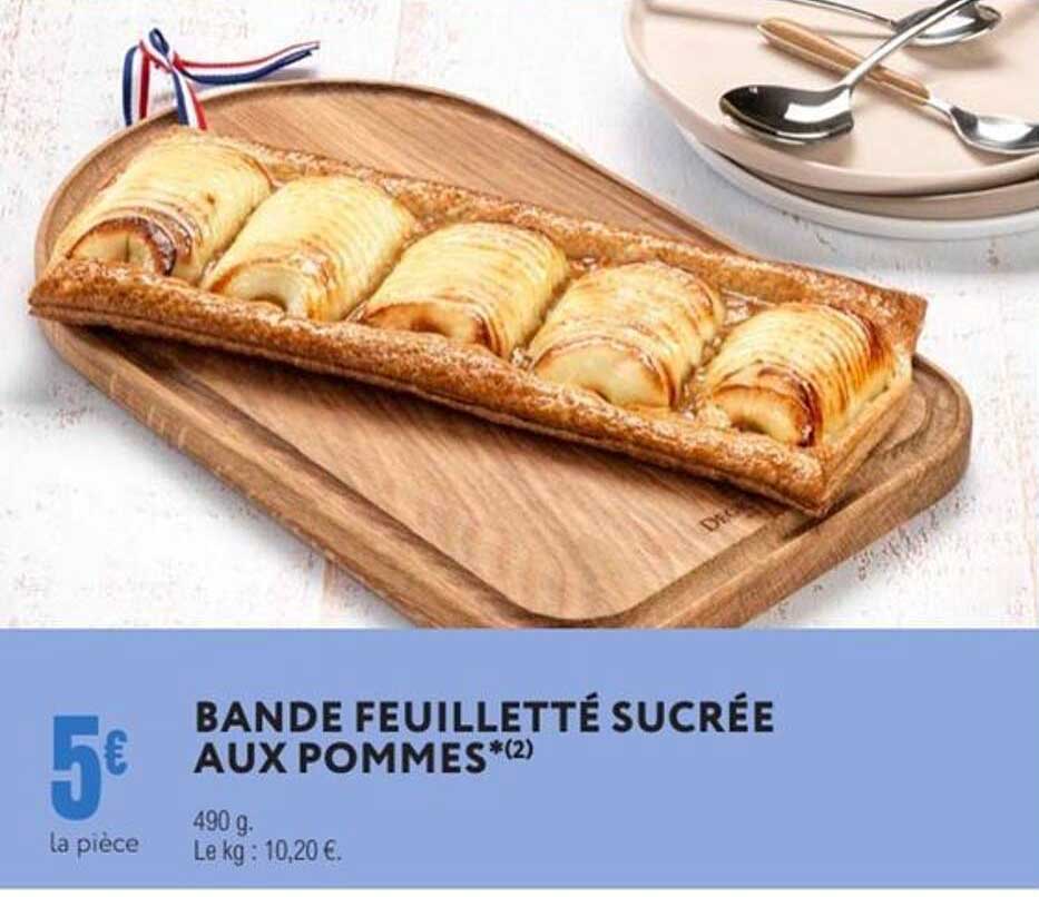 BANDE FEUILLETÉE SUCRÉE AUX POMMES