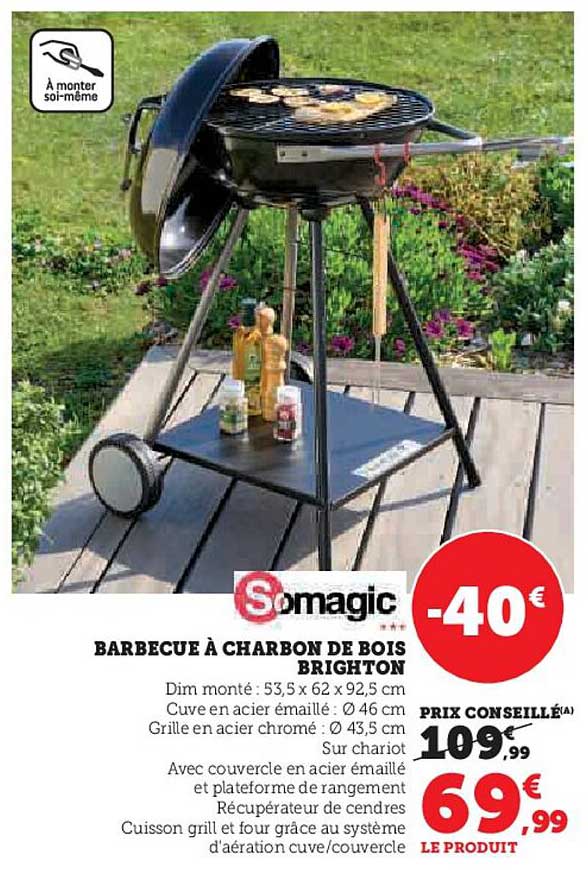 BARBECUE À CHARBON DE BOIS BRIGHTON