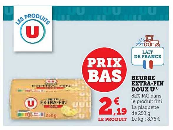 BEURRE EXTRA-FIN DOUX U