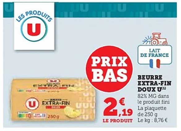 BEURRE EXTRA-FIN DOUX U