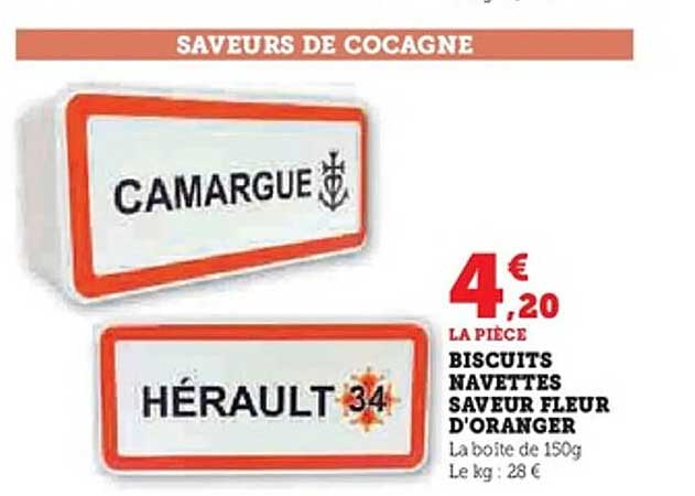 BISCUITS NAVETTES SAVEUR FLEUR D'ORANGER
