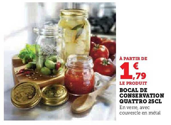 Bocal de Conservation Quattro 25cl