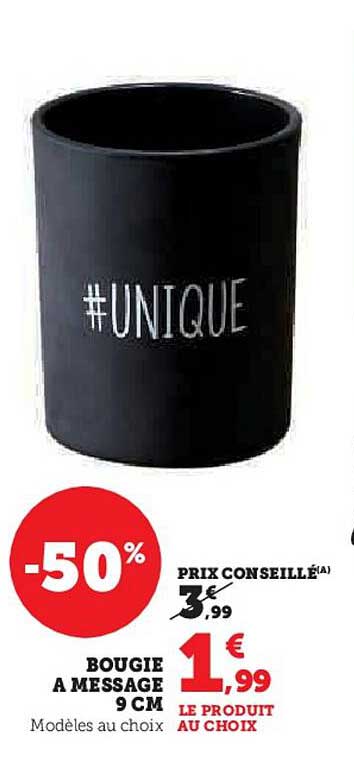 Bougie À Message 9 CM