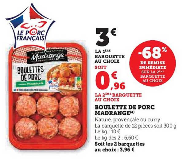 BOULETTE DE PORC MADRANGE