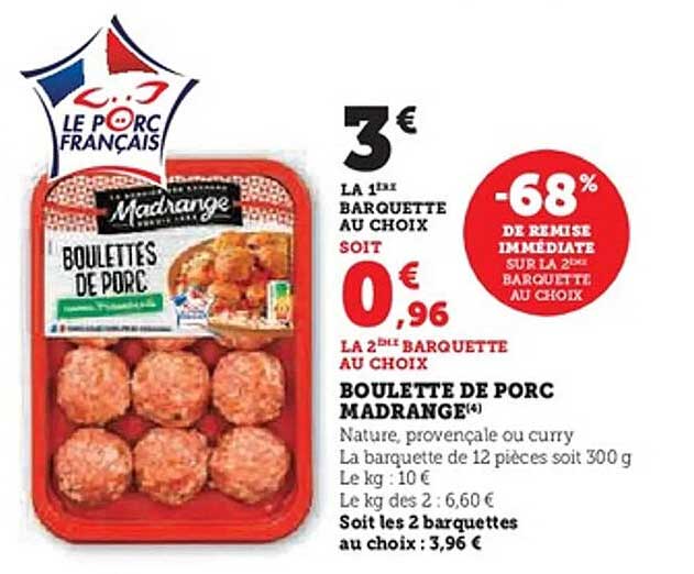 BOULETTE DE PORC MADRANGE