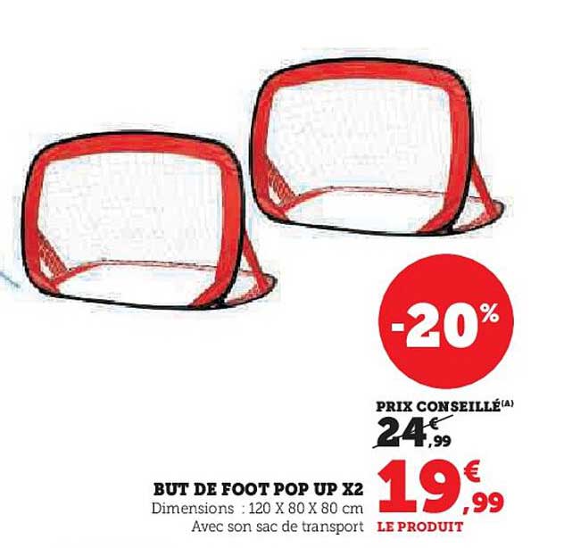 BUT DE FOOT POP UP X2