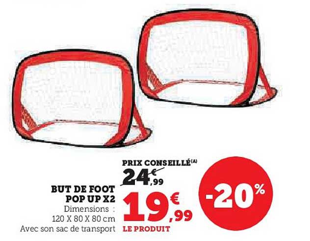 BUT DE FOOT POP UP X2