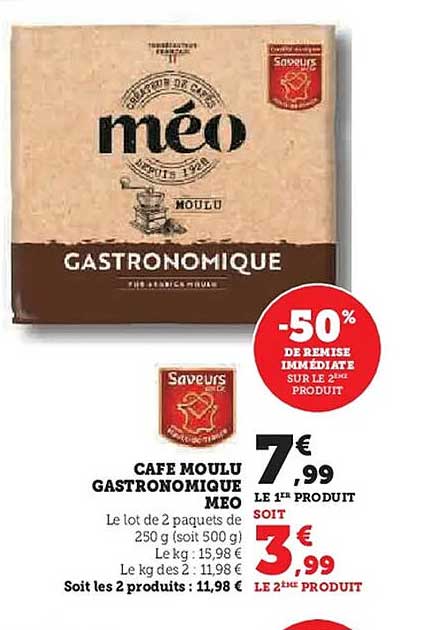 CAFE MOULU GASTRONOMIQUE MEO