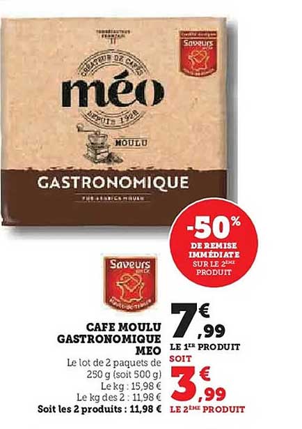 CAFÉ MOULU GASTRONOMIQUE MEO