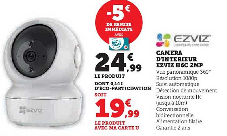 CAMERA D'INTERIEUR EZVIZ H6C 2MP