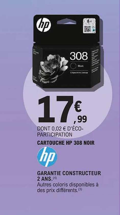 CARTOUCHE HP 308 NOIR