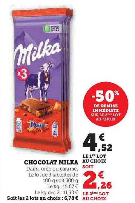 CHOCOLAT MILKA